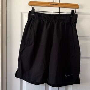 Men’s Nike Black Performance Running Shorts with Swoosh